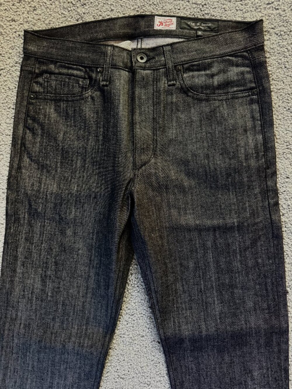 Rag & Bone Fit 2 Japanese Kaihara denim Men's Sz. W31-L32 Black-New Without Tags - Picture 2 of 14